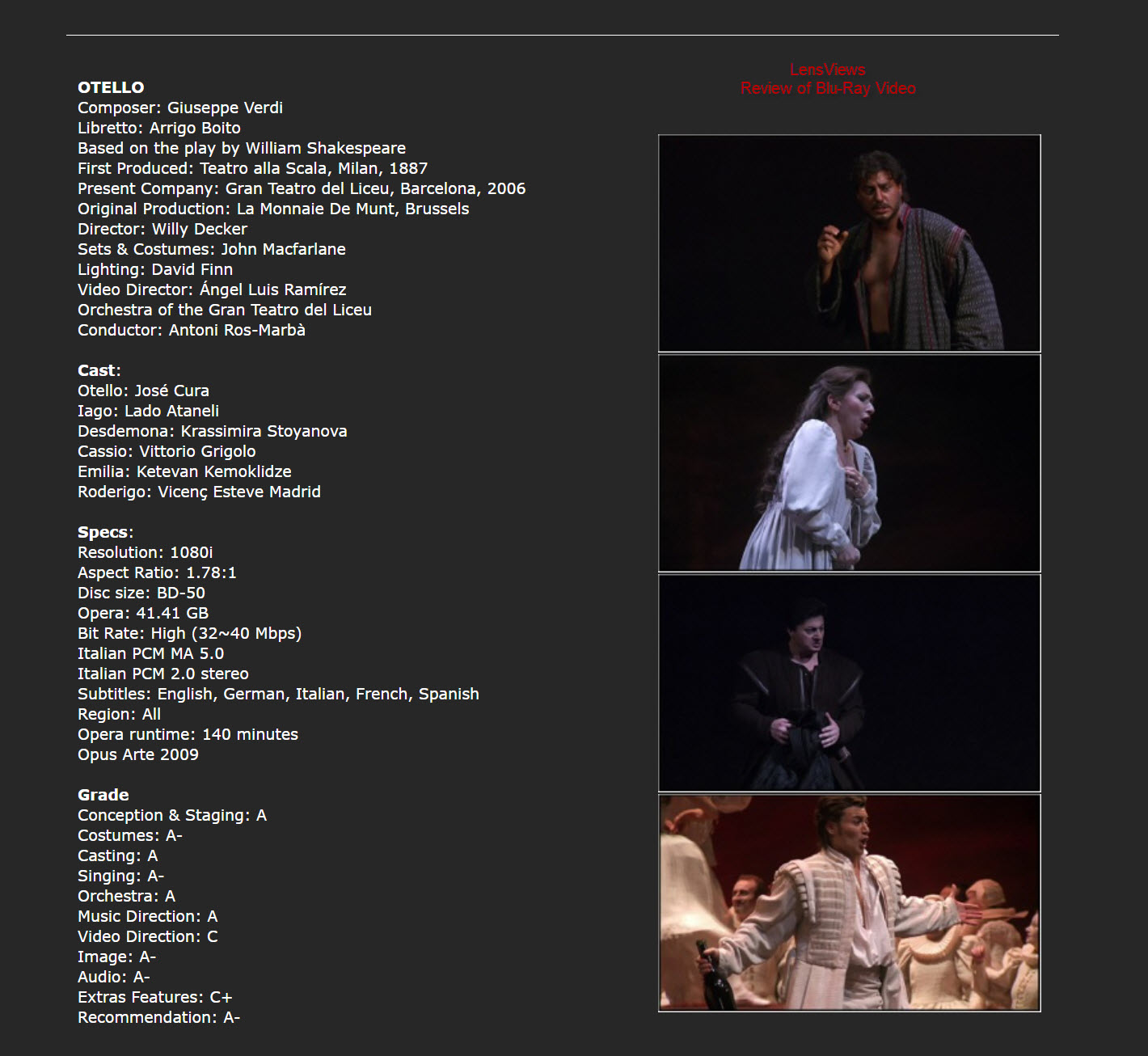 DVD - Otello (Barcelona)